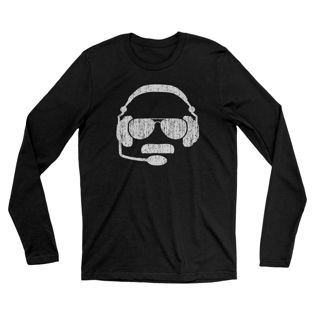 Headset, Glasses, Stache Long-Sleeve T-Shirt