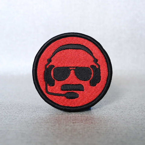 Headset, Glasses, Stache Patch - Red/Black