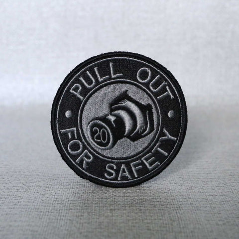 Pull Out for Safety Patch - Gray/Black