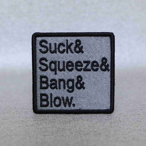 Suck Squeeze Bang Blow Patch - Gray/Black