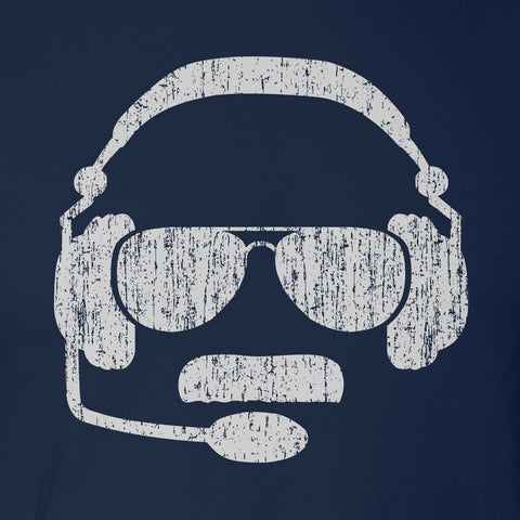 Headset, Glasses, Stache Hoodie