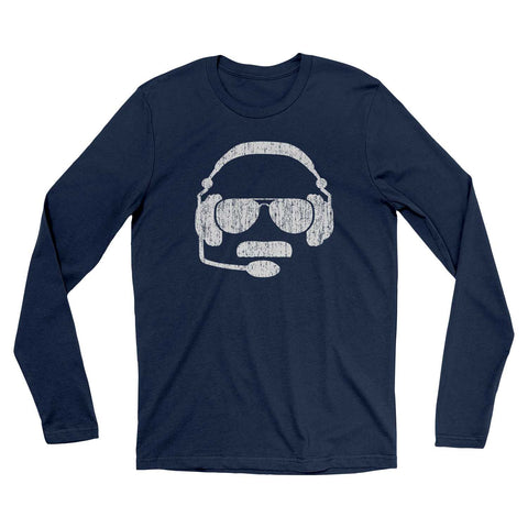 Headset, Glasses, Stache Long-Sleeve T-Shirt